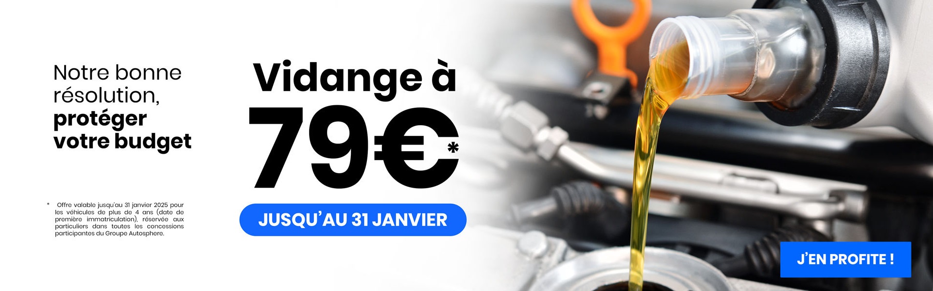 Offre prix d’appel : la vidange à 79€