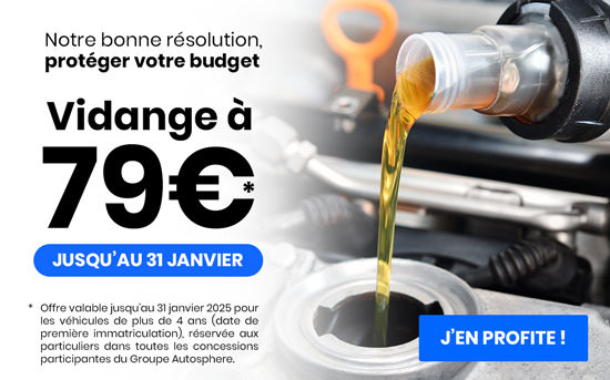 Offre prix d’appel : la vidange à 79€