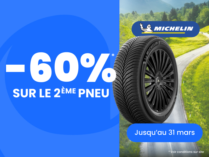 60% sur le 2ème pneu​ Michelin