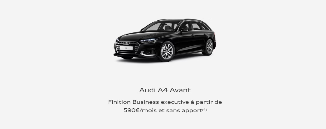 Audi A4 Avant A partir de 590 € TTC/mois