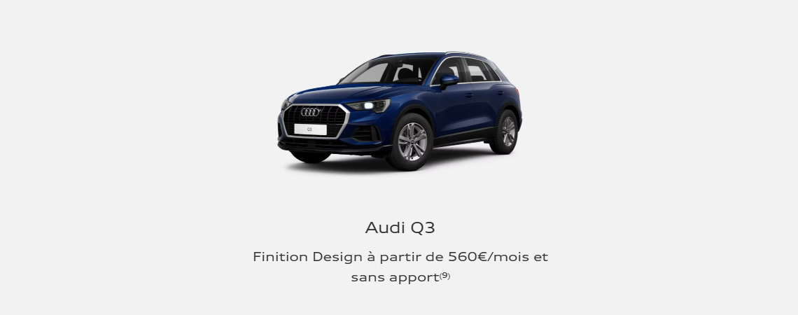 Audi Q3 À partir de 560€/mois