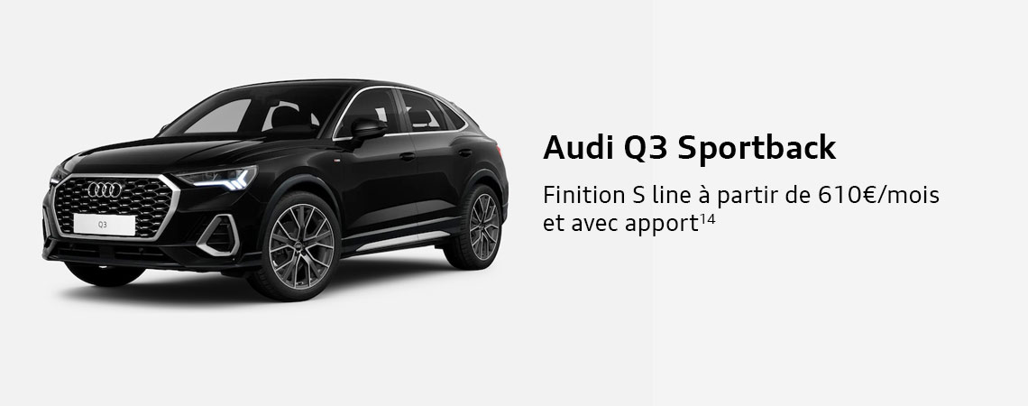 Audi Q3 Sportback Finition S line à partir de 610€/mois et avec ...