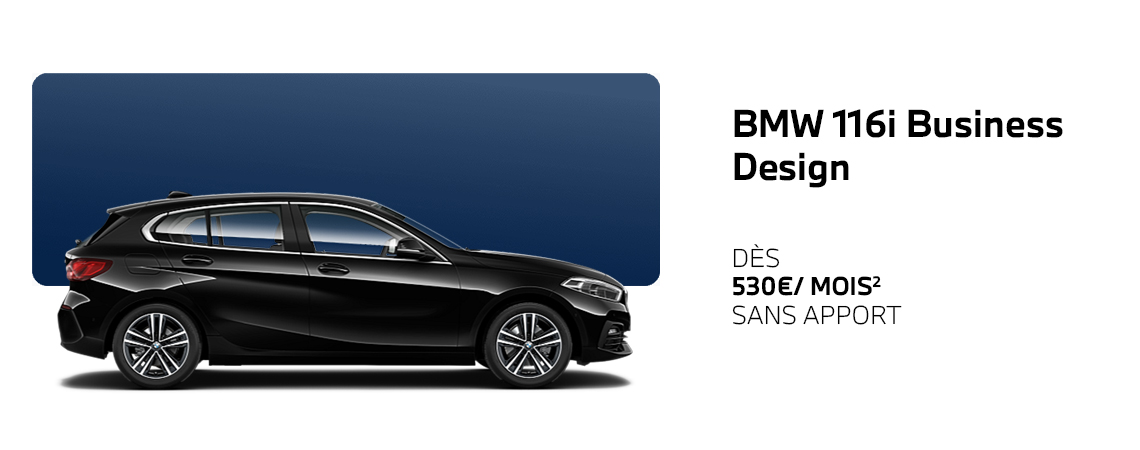 BMW 116i Business Design à partir de 530€/mois
