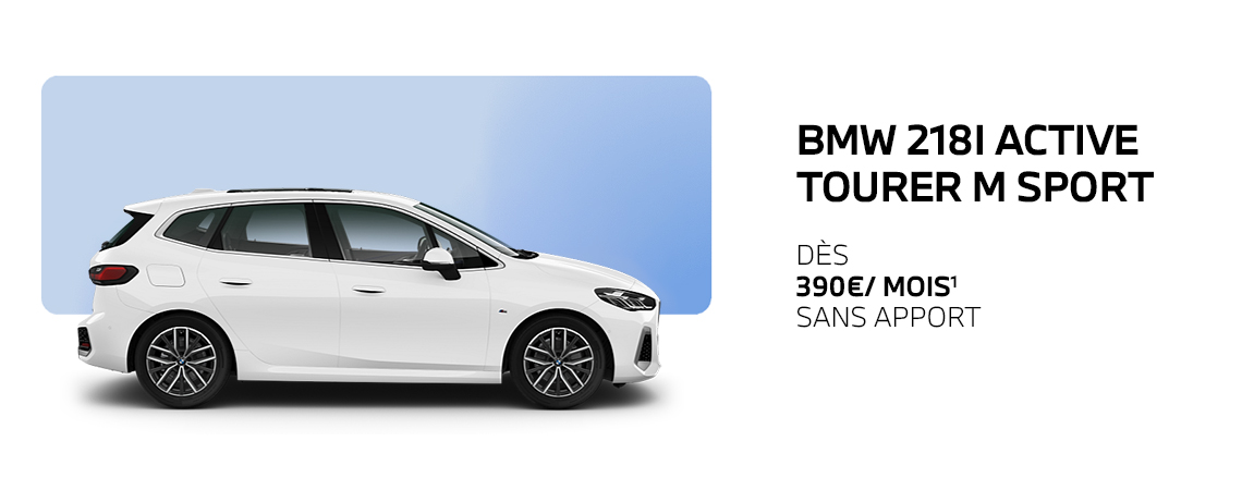 BMW 218i Active Tourer M Sport Pack Premium inclus à partir de 490 €/mois