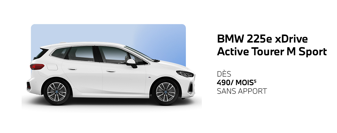 BMW 225e Active Tourer M Sport Pack Premium inclus à partir de 590€/ mois