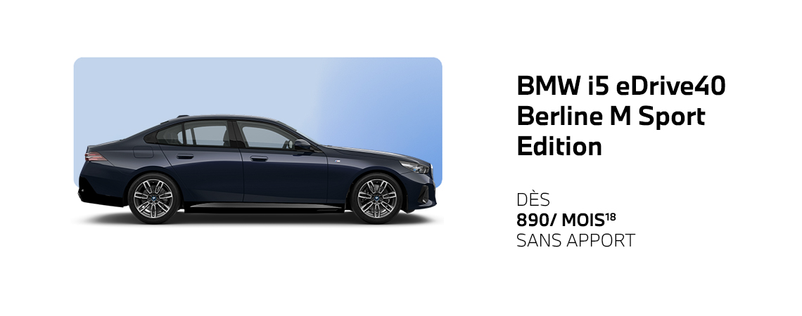 BMW i5 eDrive40 M Sport à partir de 890 €/mois