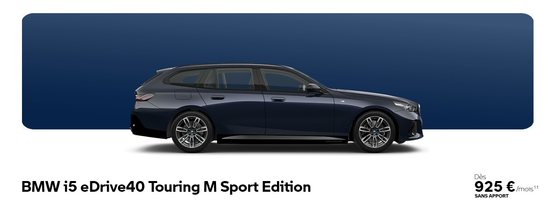 BMW i5 eDrive40 Touring M Sport Edition À partir de 925 €/mois 