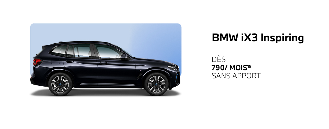 BMW iX3 Inspiring à partir de 690€/ mois