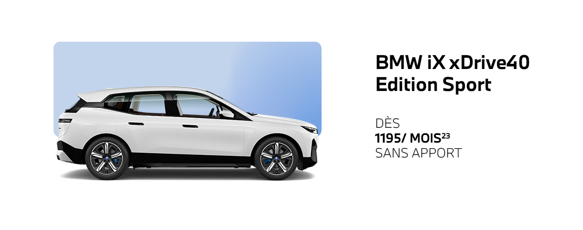 BMW iX xDrive40 Edition Sport à partir de 890€/ mois