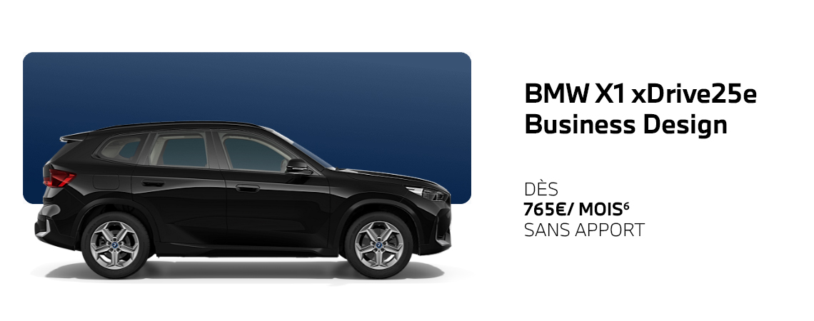 BMW X1 xDrive25e Business Design à partir de 765€/mois