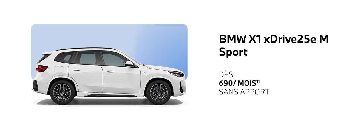 BMW X1 xDrive25e xLine Pack Premium inclus à partir de 690€/mois
