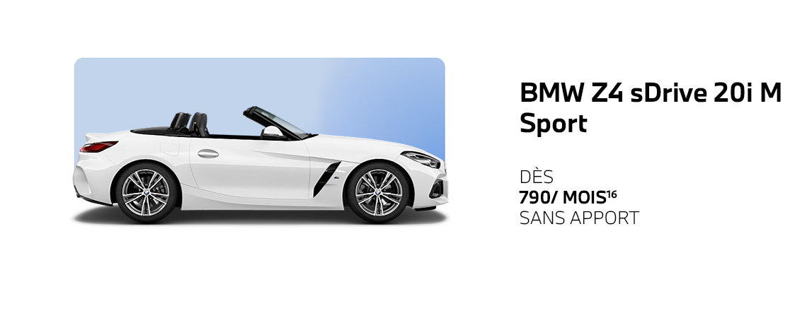BMW Z4 sDrive20i M Sport à partir de 790€/ mois