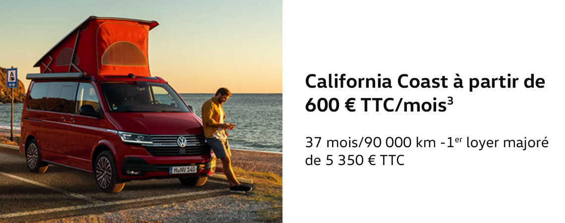 California Coast à partir de 600 € TTC/mois