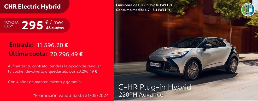 C-HR Plug-in Hybrid 220PH Advance por 295€/mes*