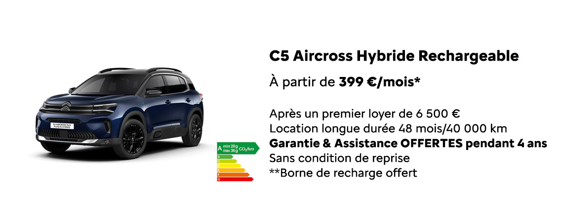 Citroen C5 Aircross Hybride Rechargeable À partir de 399 €/mois