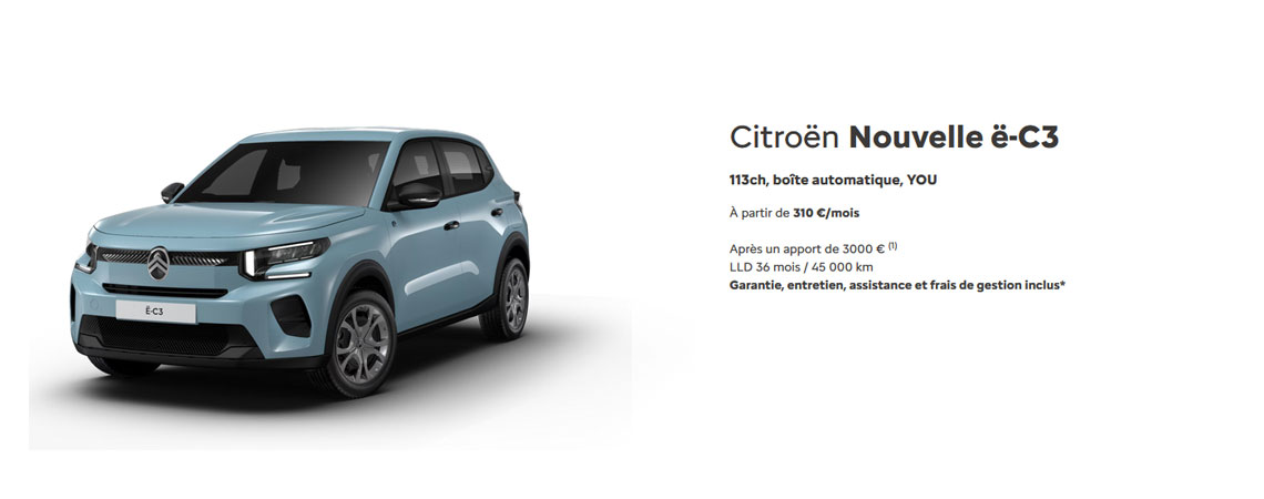 Citroen Nouvelle ë-C3 113ch boîte automatique,YOU