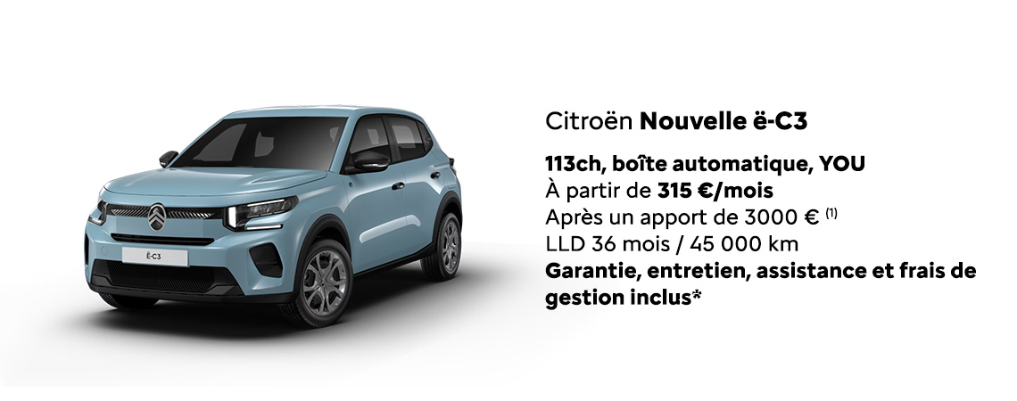 Citroen Nouvelle ë-C3 113ch boîte automatique,YOU À partir de 315 €/mois