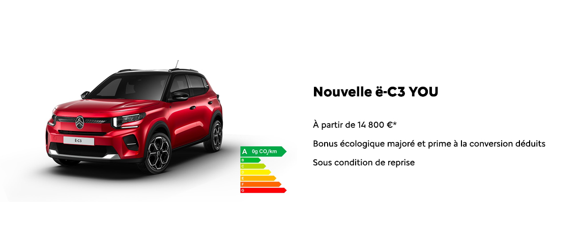 Citroen Nouvelle ë-C3 YOU À partir de 14 800 €*