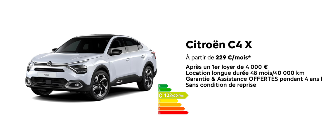 Citroën C4 X À partir de 229 €/mois