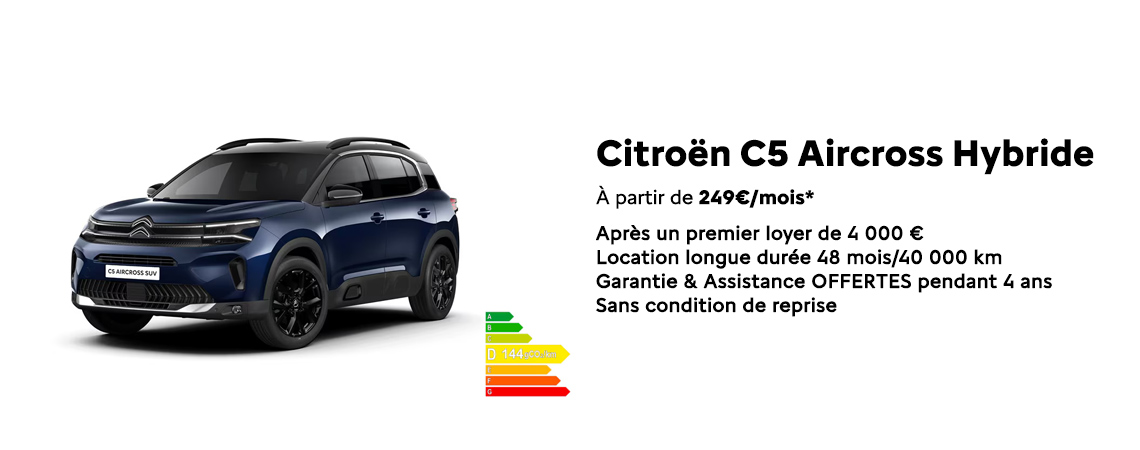 Citroën C5 Aircross  À partir de 249 €/mois 