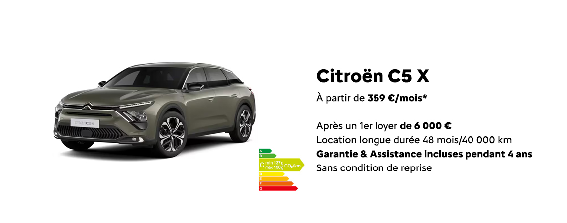 Citroën C5 X À partir de 359 €/mois