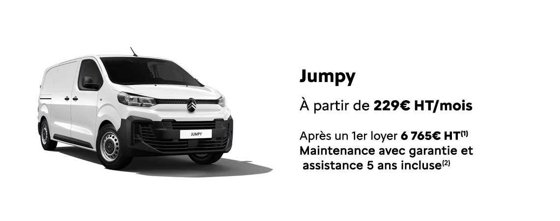 Citroën Jumpy À partir de 229€ HT/mois