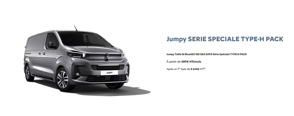Citroën Jumpy Taille M BlueHDi 180 S&S EAT8 Série Spéciale TYPE-H PACK 