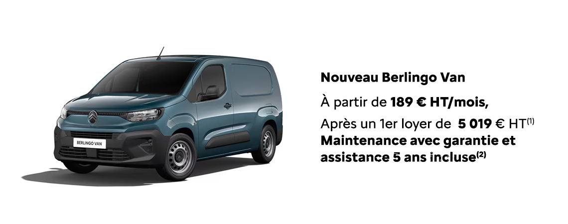 Citroën Nouveau Berlingo Van À partir de 189 € HT/mois