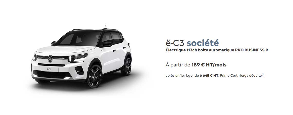 NOUVELLE C3 SOCIÉTÉ PRO, PURETECH 100CH BOÎTE MANUELLE 
