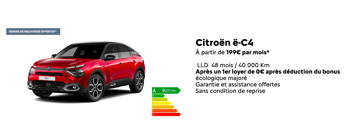 Citroën ë-C4 À partir de 199 € par mois*