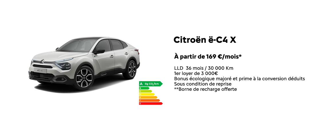 Citroën ë-C4 X À partir de 199 €/mois