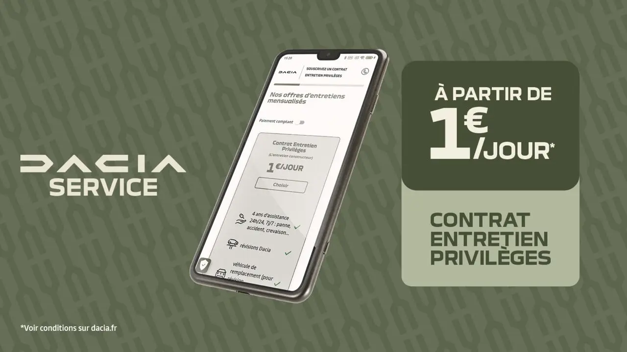 Contrat Entretien Privilèges à partir de 1€ par jour⁽¹⁾
