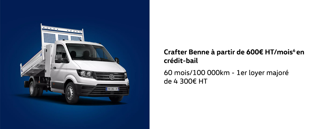 Crafter Benne à partir de 580 € HT/mois