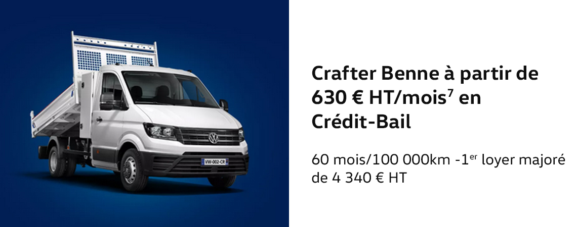 Crafter Benne à partir de 630 € HT/mois