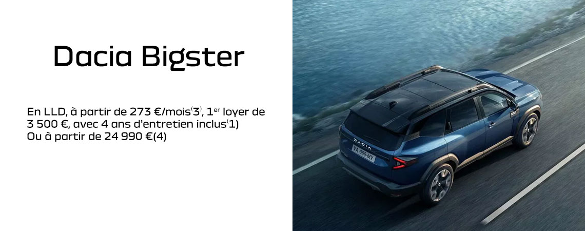 Dacia Bigster à partir de 353 €/mois
