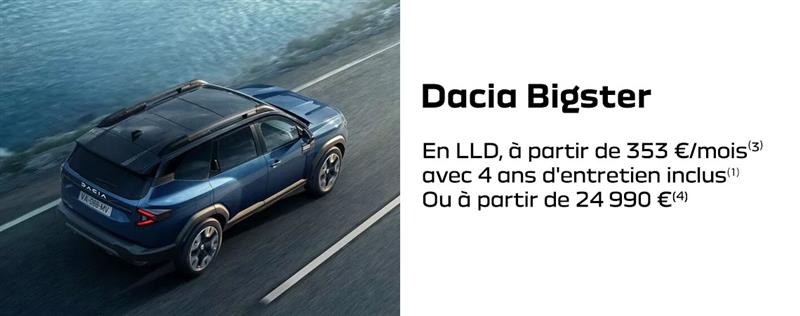 Dacia Bigster à partir de 353 €/mois