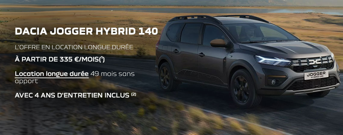 Dacia Jogger Hybrid 140 à partir de 355 €/mois