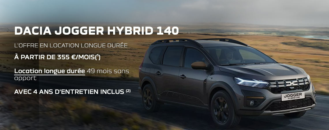 Dacia Jogger Hybrid 140 à partir de 355 €/mois