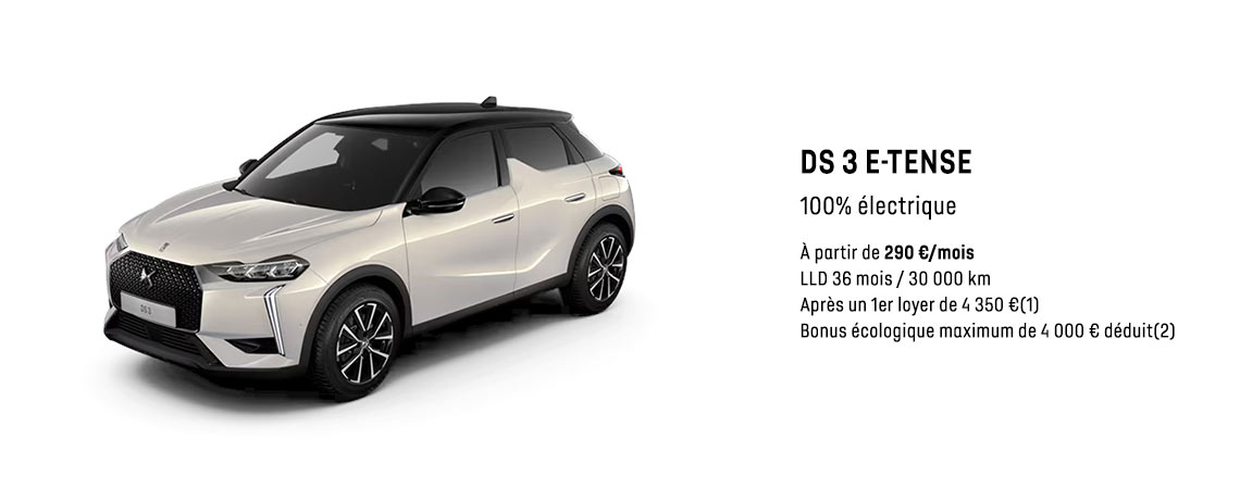 DS 3 E-TENSE 100% électrique