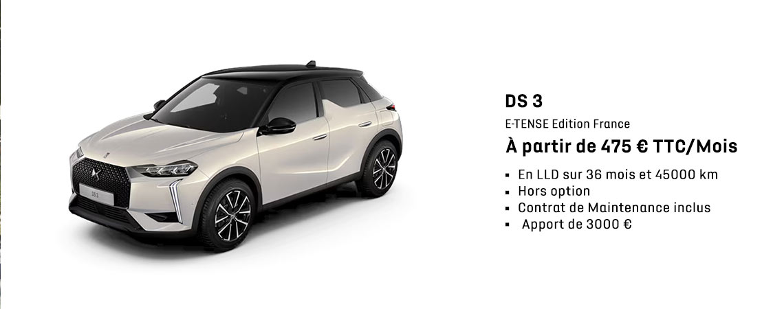 DS 3 E-TENSE ÉDITION FRANCE