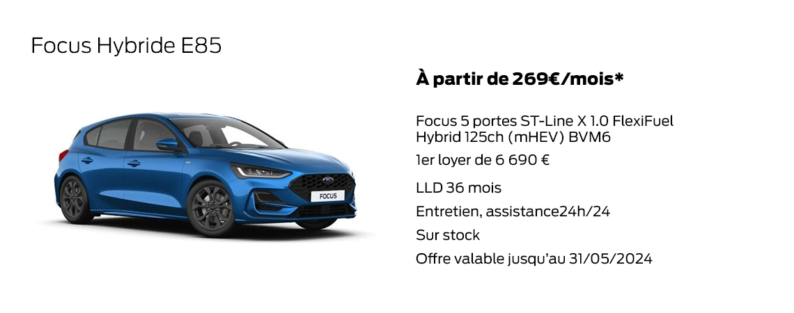 Focus Hybride E85 À partir de 269€/mois