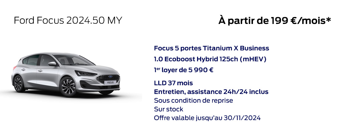 Ford Focus 2024.50 MY À partir de 199€/mois