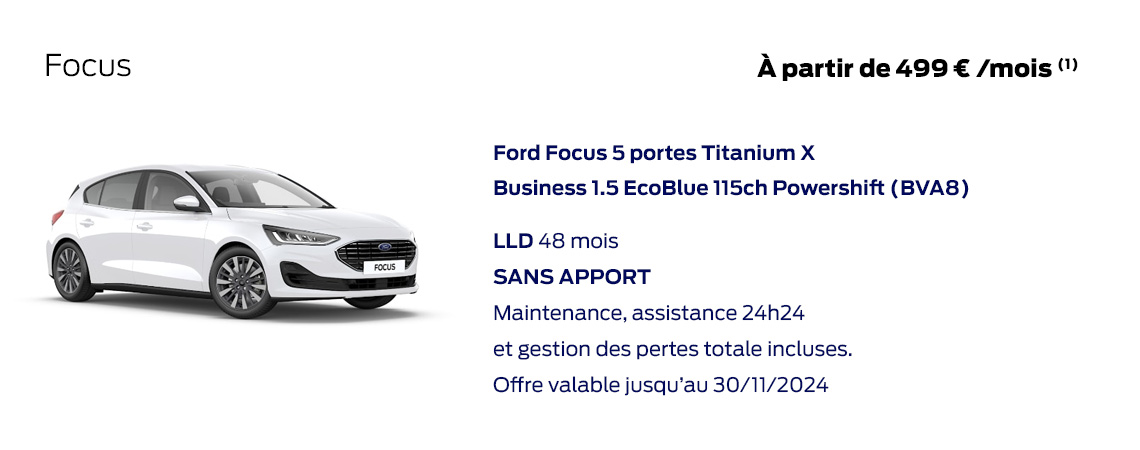 Ford Focus 5 portes À partir de 449 €/mois