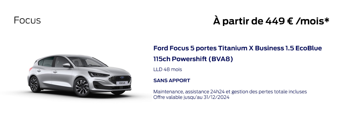 Ford Focus 5 portes À partir de 449 €/mois