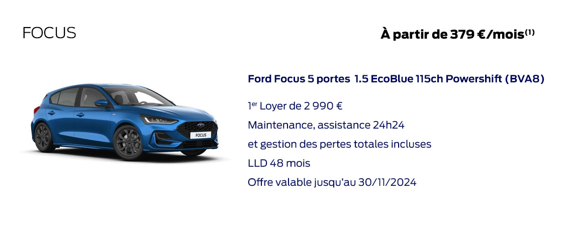 FORD FOCUS A PARTIR DE 379€/MOIS (1)