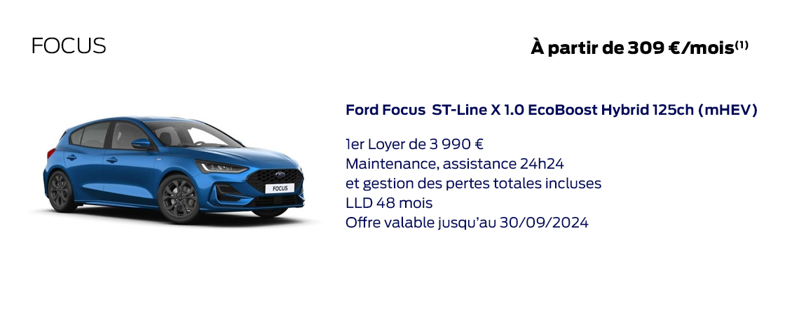 Ford Focus Professions Liberales À partir de 309 €/mois