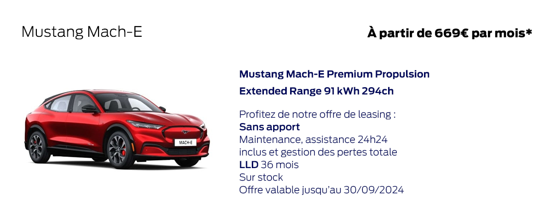 Ford Mustang Mach-E À partir de 669 € par mois