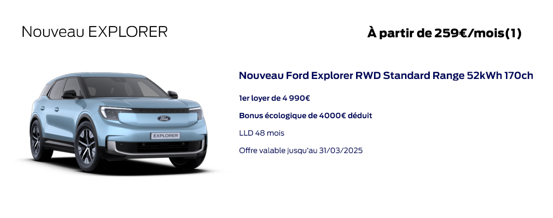 Ford Nouveau EXPLORER À partir de 259€/mois