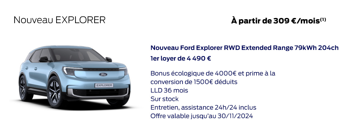 Ford Nouveau Explorer À partir de 309€/mois