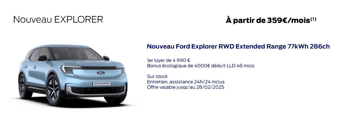 Ford Nouveau Explorer À partir de 359 €/mois